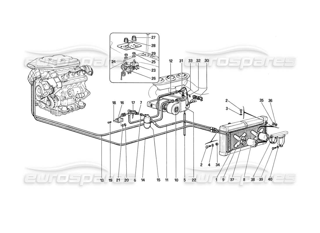 ferrari 308 (1981) gtbi/gtsi klimaanlage teilediagramm