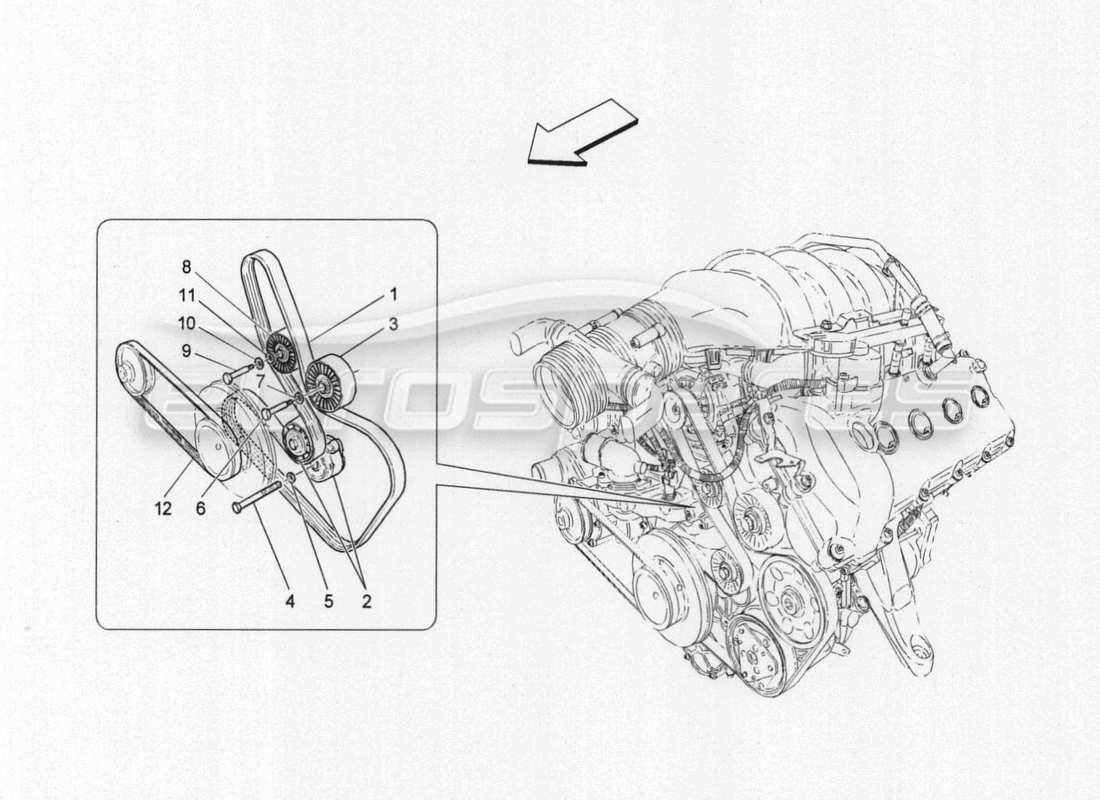 maserati granturismo special edition zusatzgeräteriemen ersatzteildiagramm