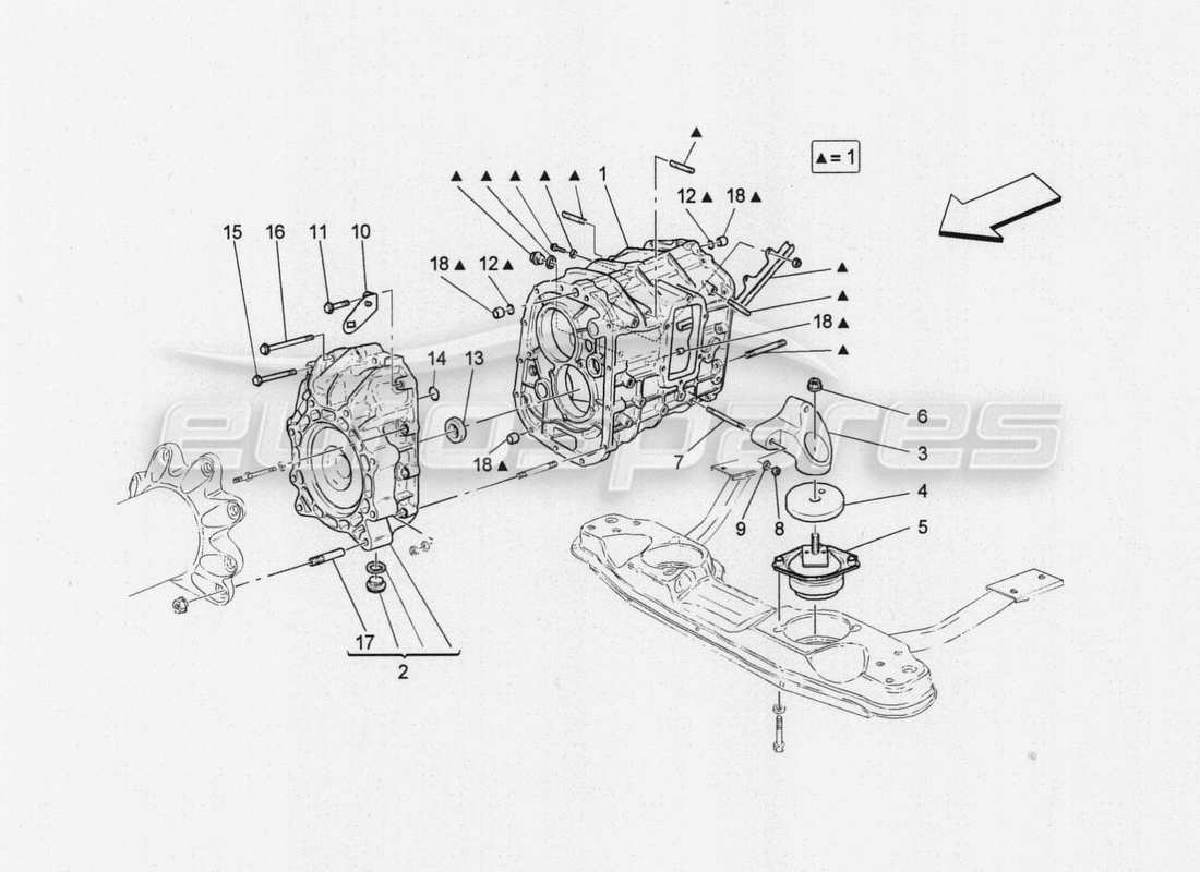 maserati granturismo special edition getriebegehäuse ersatzteildiagramm