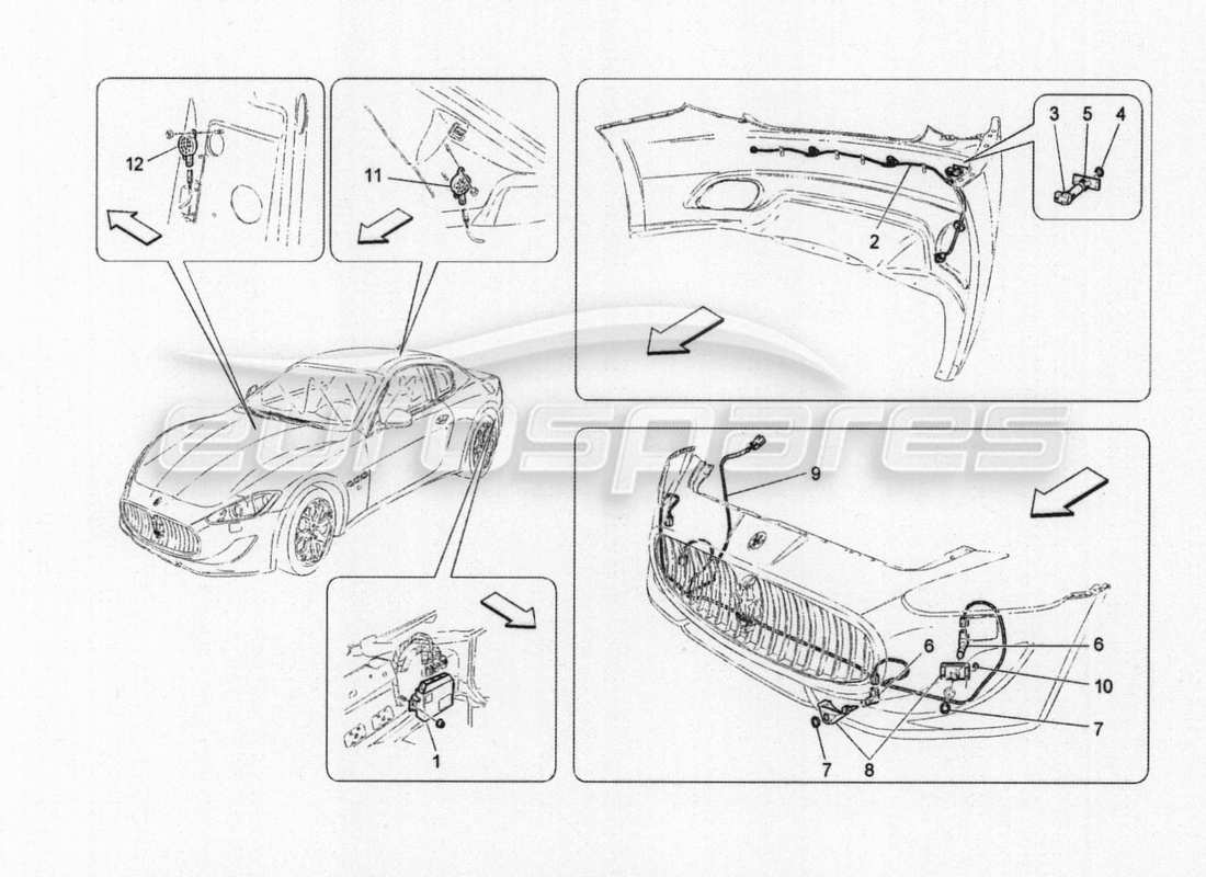 maserati granturismo special edition parksensoren teilediagramm