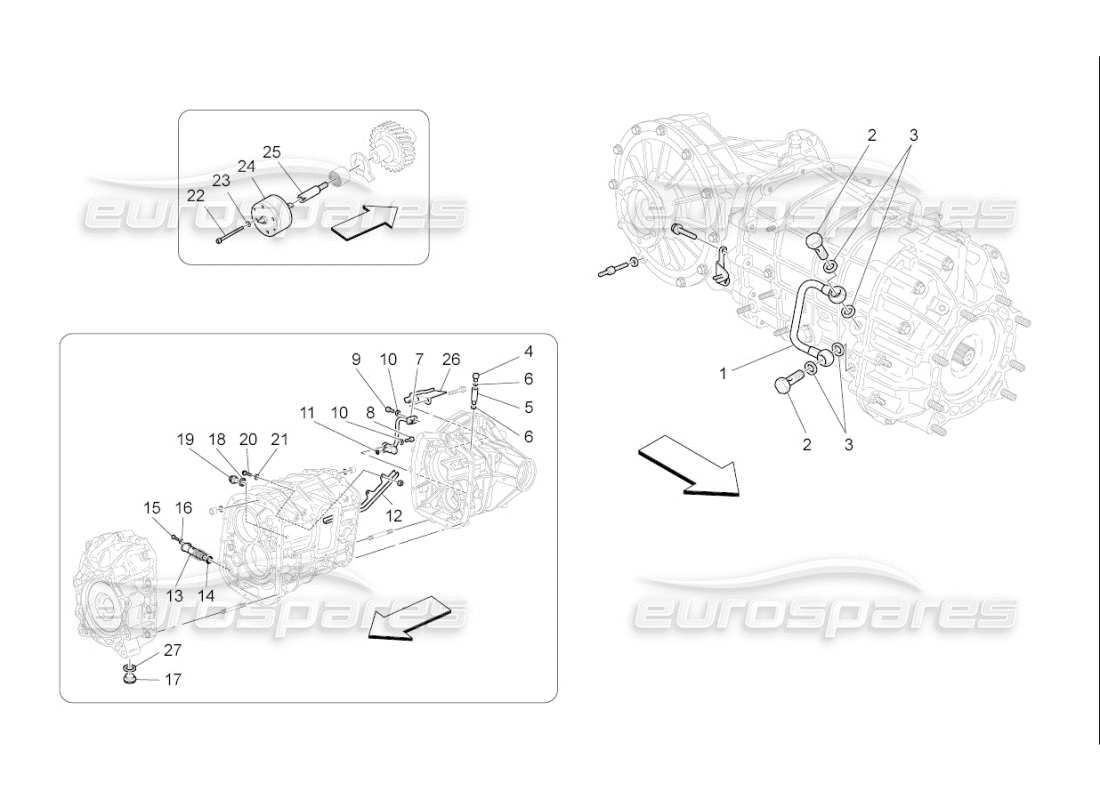 maserati qtp. (2007) 4.2 f1 schmierung und kühlung des getriebeöls teilediagramm