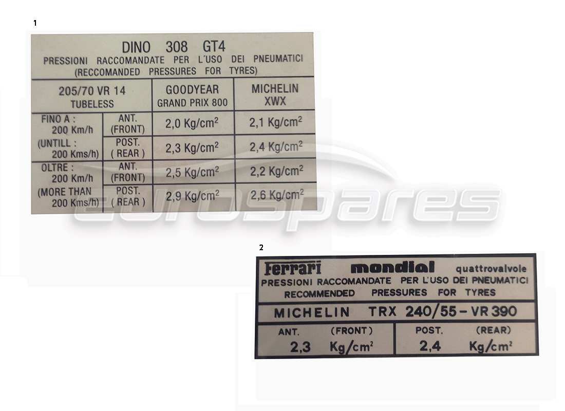 ferrari miscellaneous ferrari aufkleber - fensterteildiagramm