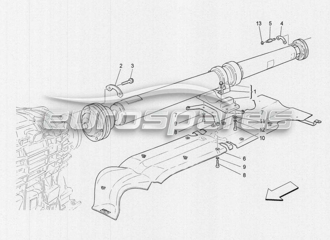 maserati grancabrio mc centenario getriebewelle teilediagramm