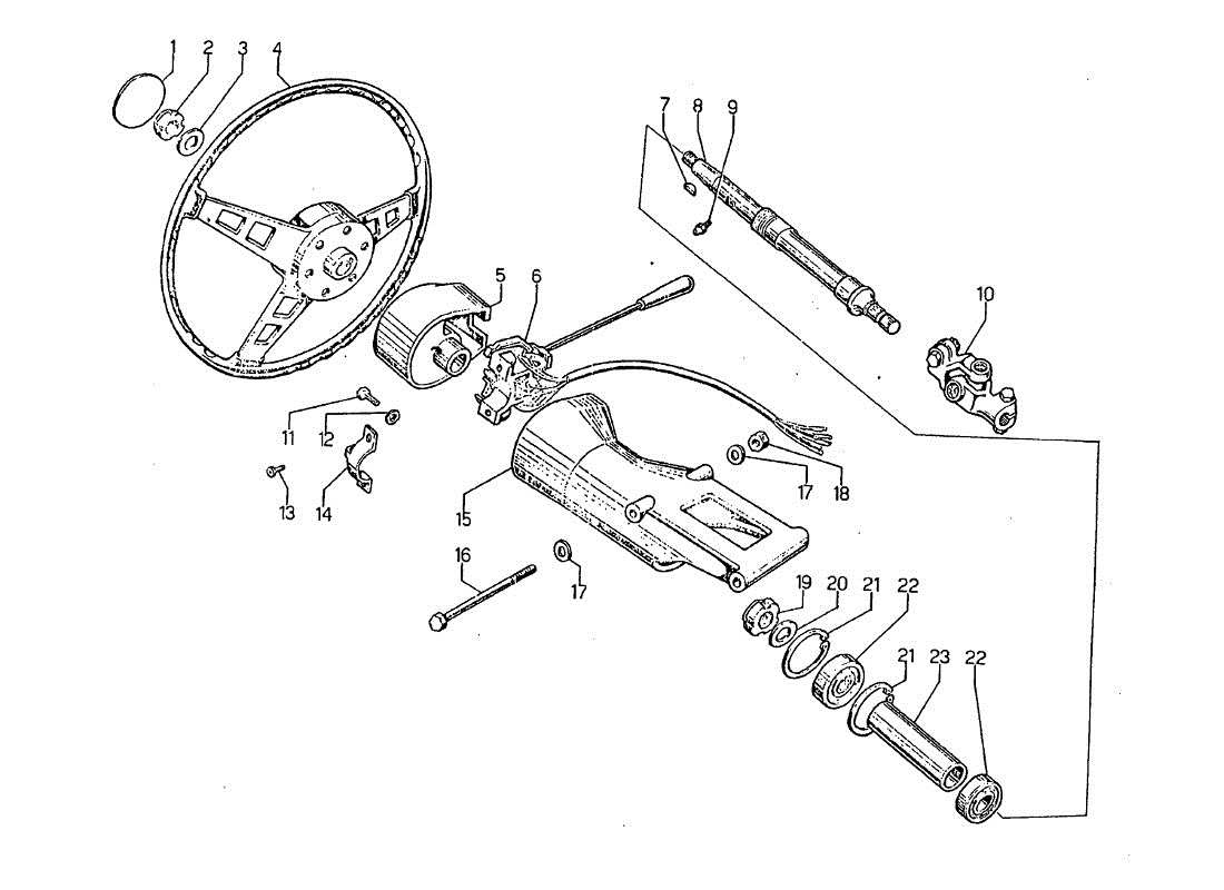 lamborghini jarama lenkbefehl teilediagramm