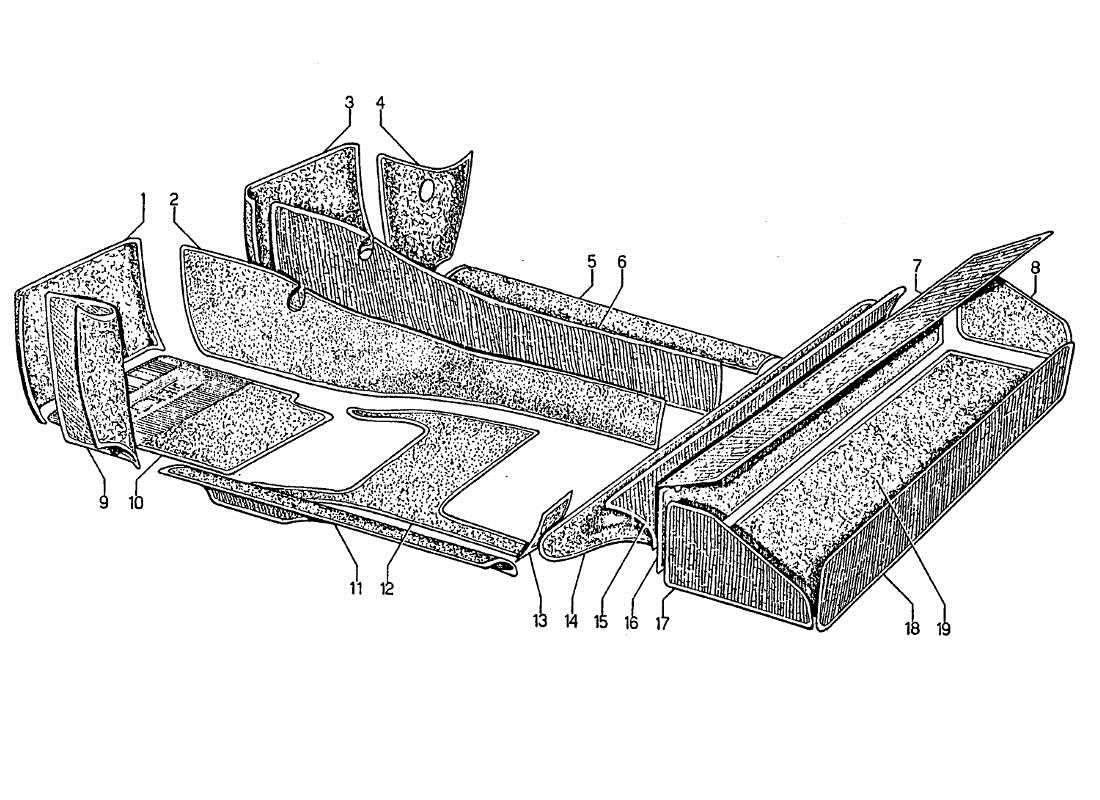 lamborghini jarama teppiche parts diagram