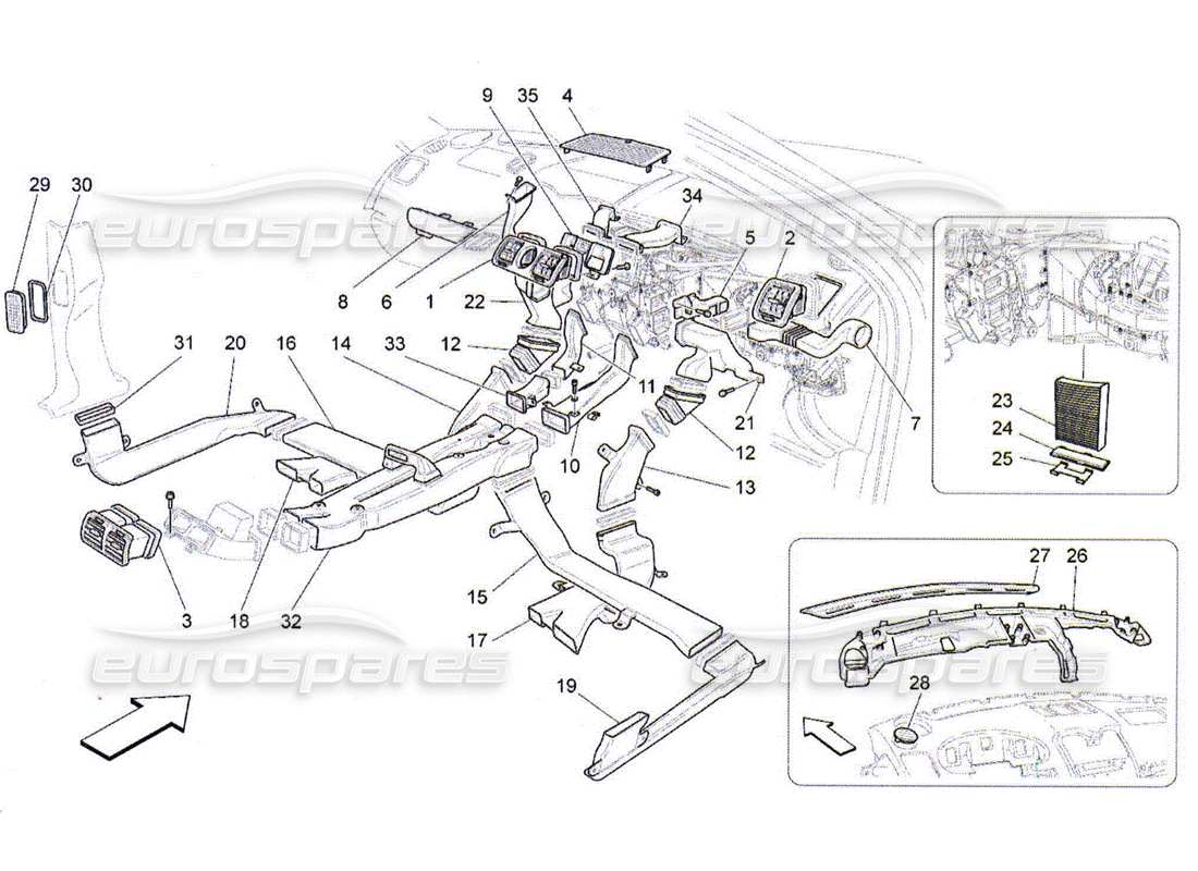 maserati qtp. (2010) 4.2 a c einheit: diffusion teilediagramm