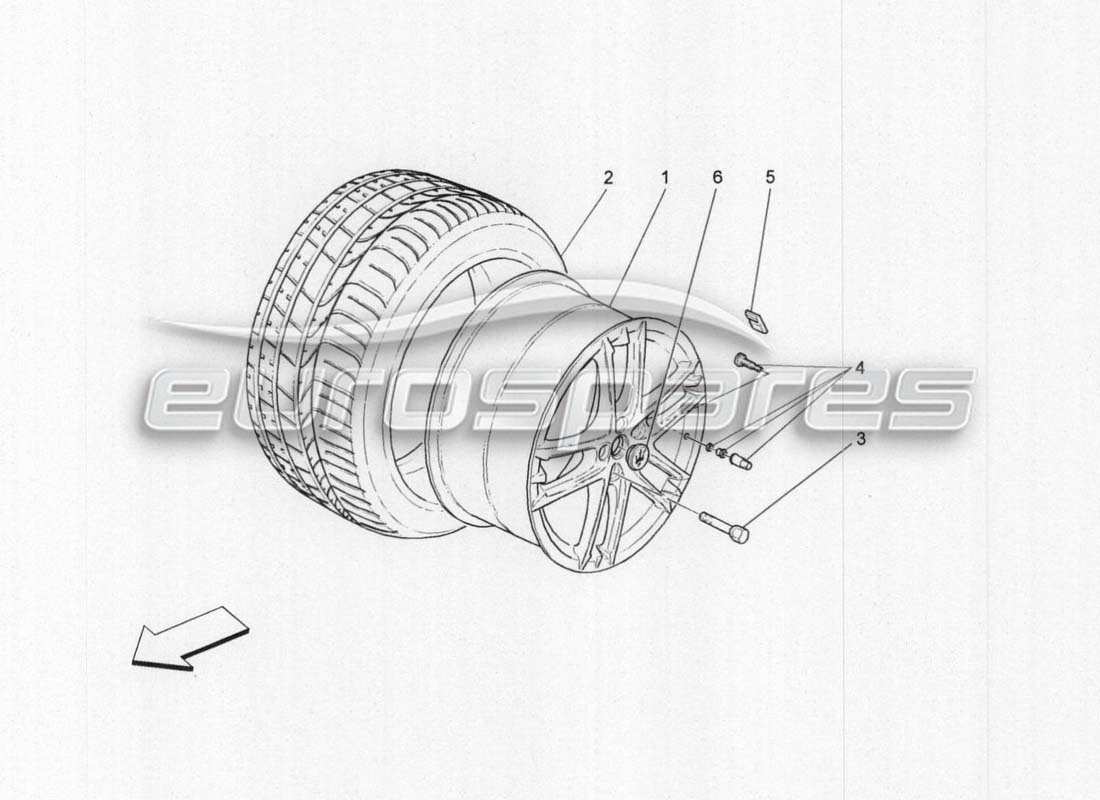 maserati grancabrio mc centenario räder und reifen ersatzteildiagramm