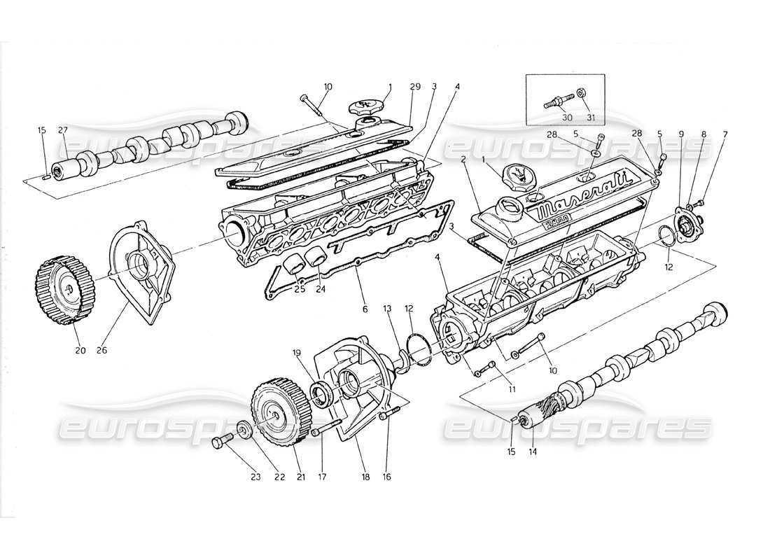maserati 228 zeitliche koordinierung teilediagramm