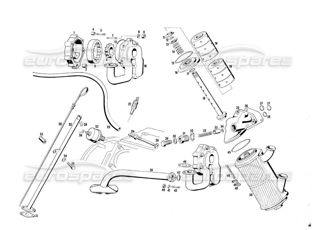 maserati mexico ölpumpe und filter teilediagramm