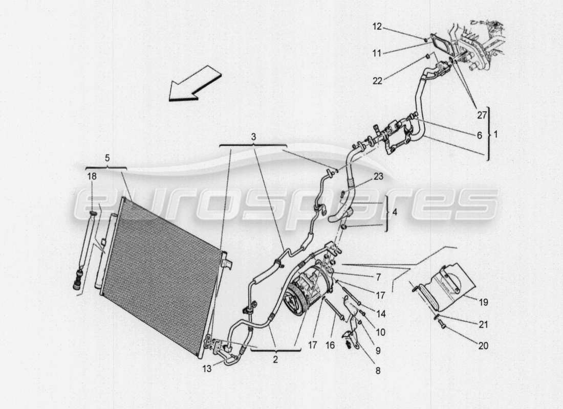 maserati qtp. v8 3.8 530bhp auto 2015 a c einheit: teilediagramm für armaturenbrettgeräte