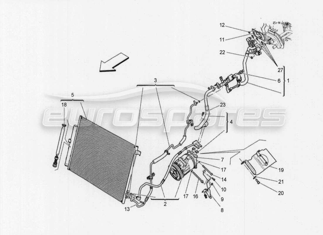 maserati qtp. v8 3.8 530bhp auto 2015 a c-einheit: diffusionsteildiagramm