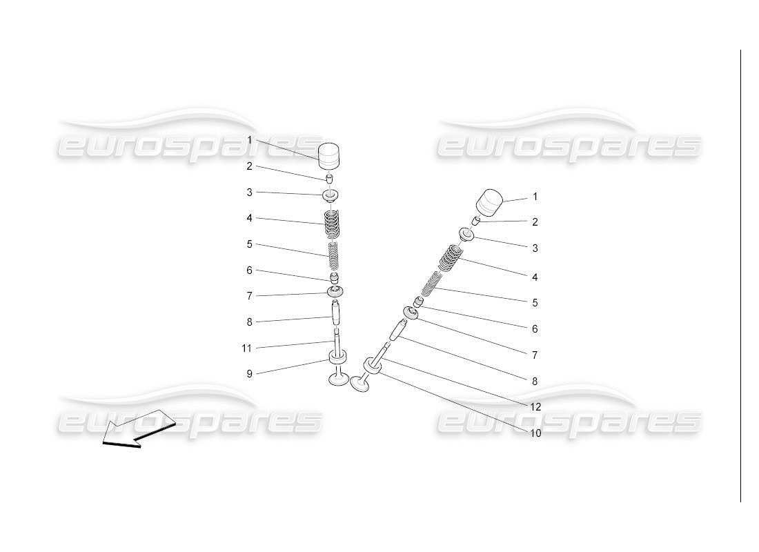 maserati qtp. (2007) 4.2 auto ventile teilediagramm