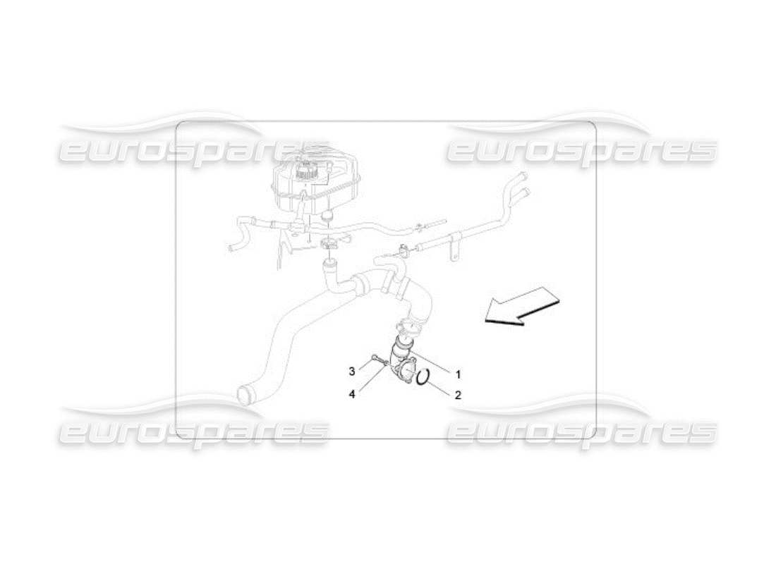 maserati qtp. (2005) 4.2 kühlsystem: wasserpumpe teilediagramm