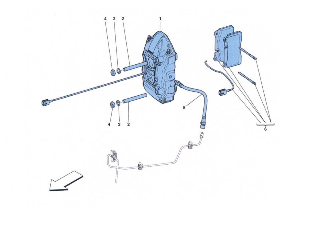 ferrari 458 challenge bremssättel hinten teilediagramm