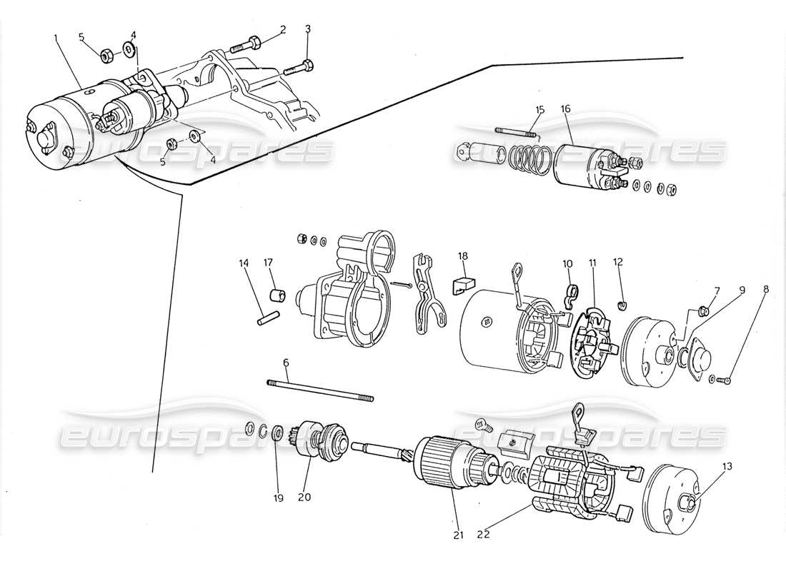 maserati 228 marelli anlasser-teilediagramm