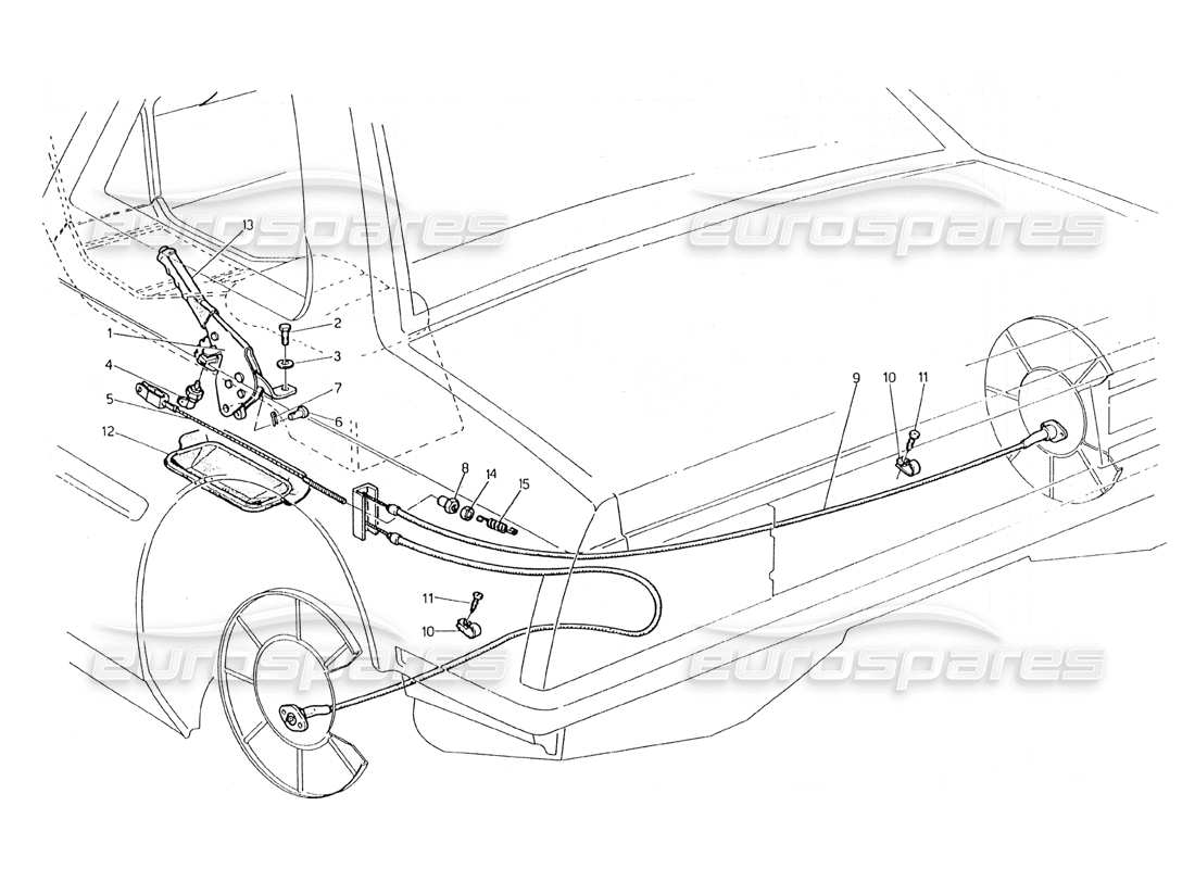 maserati 228 handbremssteuerung teilediagramm