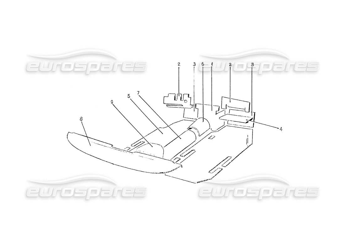 ferrari 275 (pininfarina coachwork) gruppo feltri bitumati (fvn 79 für vier riguardi ie abbildung nr. 1-2) teildiagramm