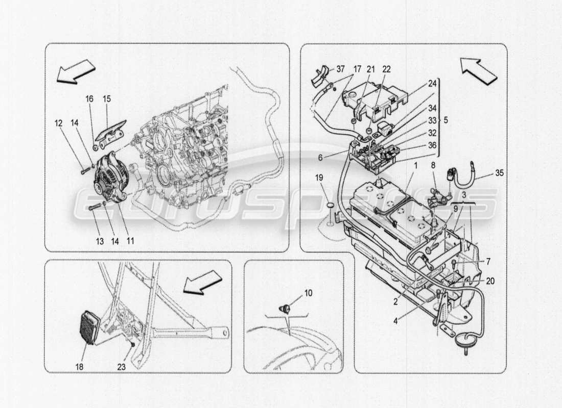 maserati qtp. v8 3.8 530bhp auto 2015 rücklichtkombinationen ersatzteildiagramm