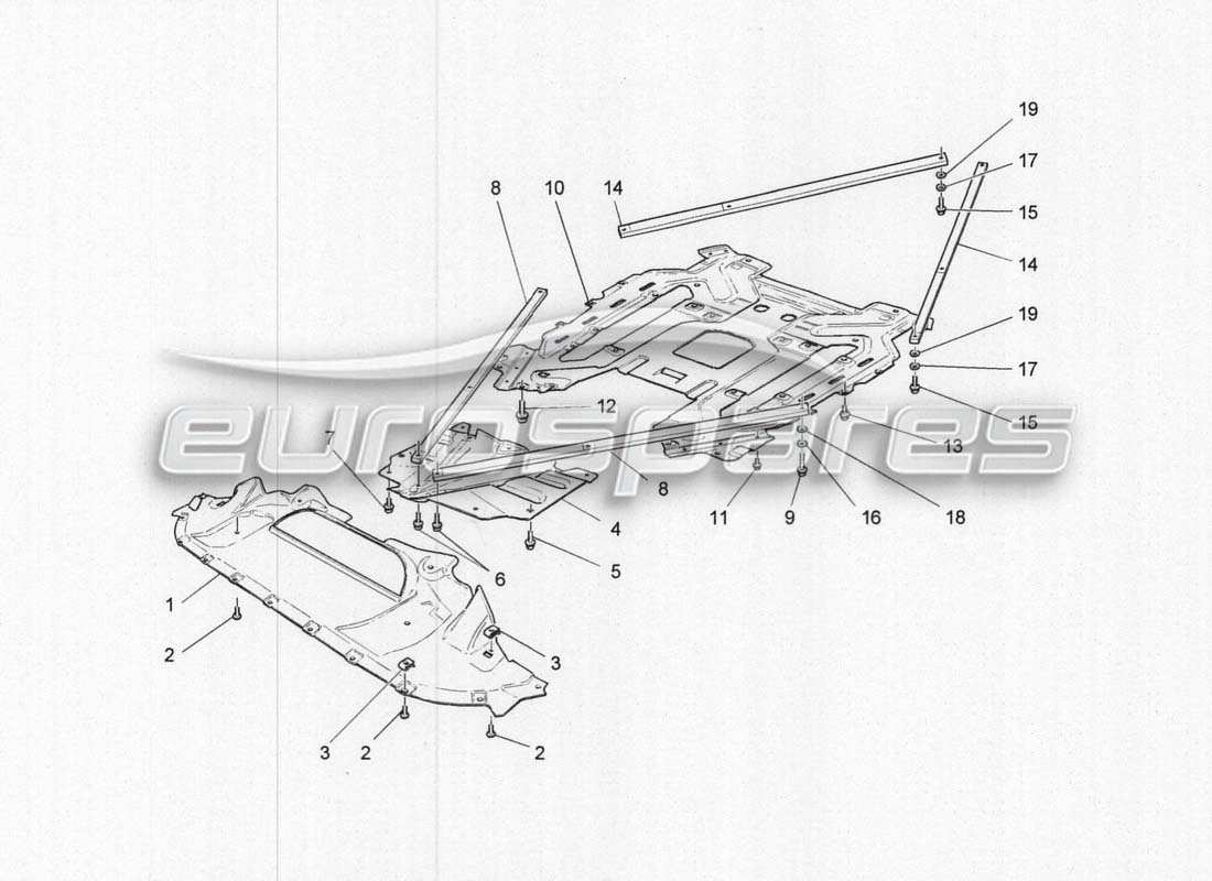 maserati grancabrio mc centenario unterboden- und unterflurschutz teilediagramm