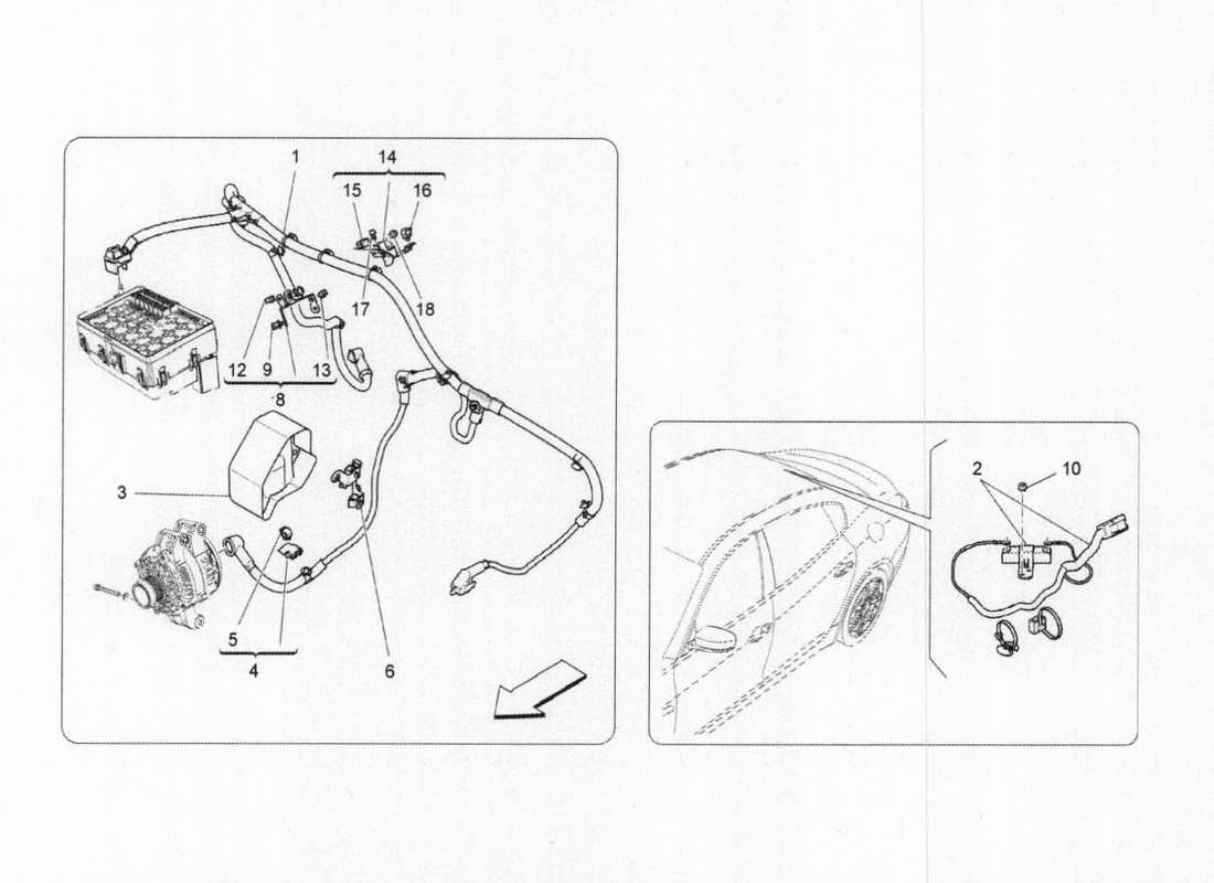 maserati qtp. v6 3.0 bt 410bhp 2015 hauptverkabelung teilediagramm