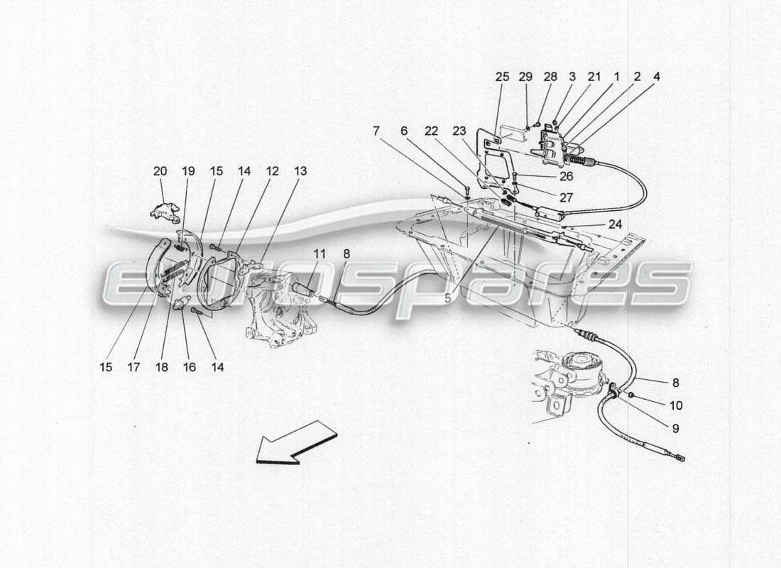 maserati grancabrio mc centenario handbremse ersatzteildiagramm