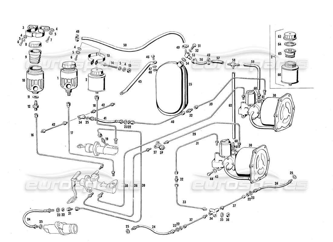 maserati mexico bremssteuerung teilediagramm