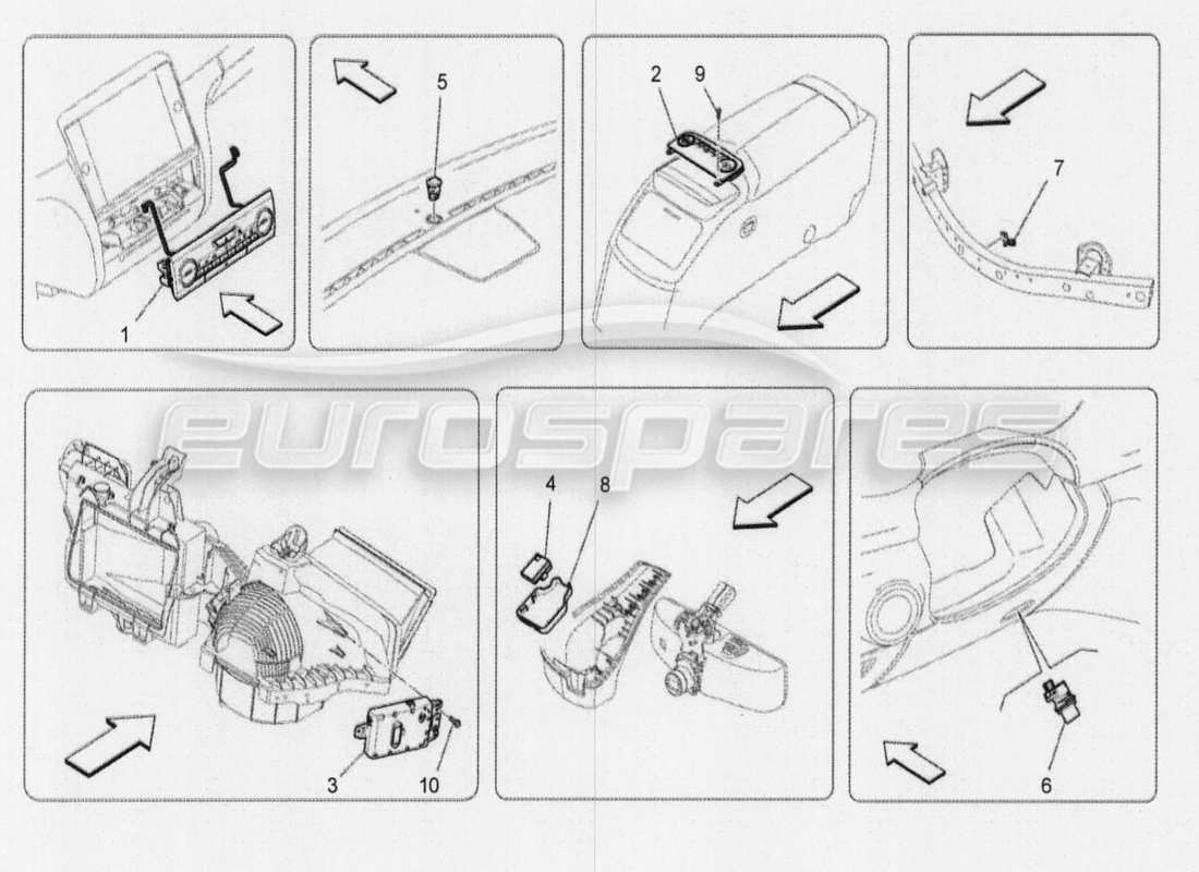 maserati qtp. v8 3.8 530bhp 2014 auto a c-einheit: diagramm des elektronischen steuergerätteils