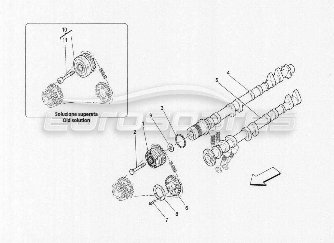 maserati granturismo special edition nockenwellen des linken zylinderkopfes teilediagramm