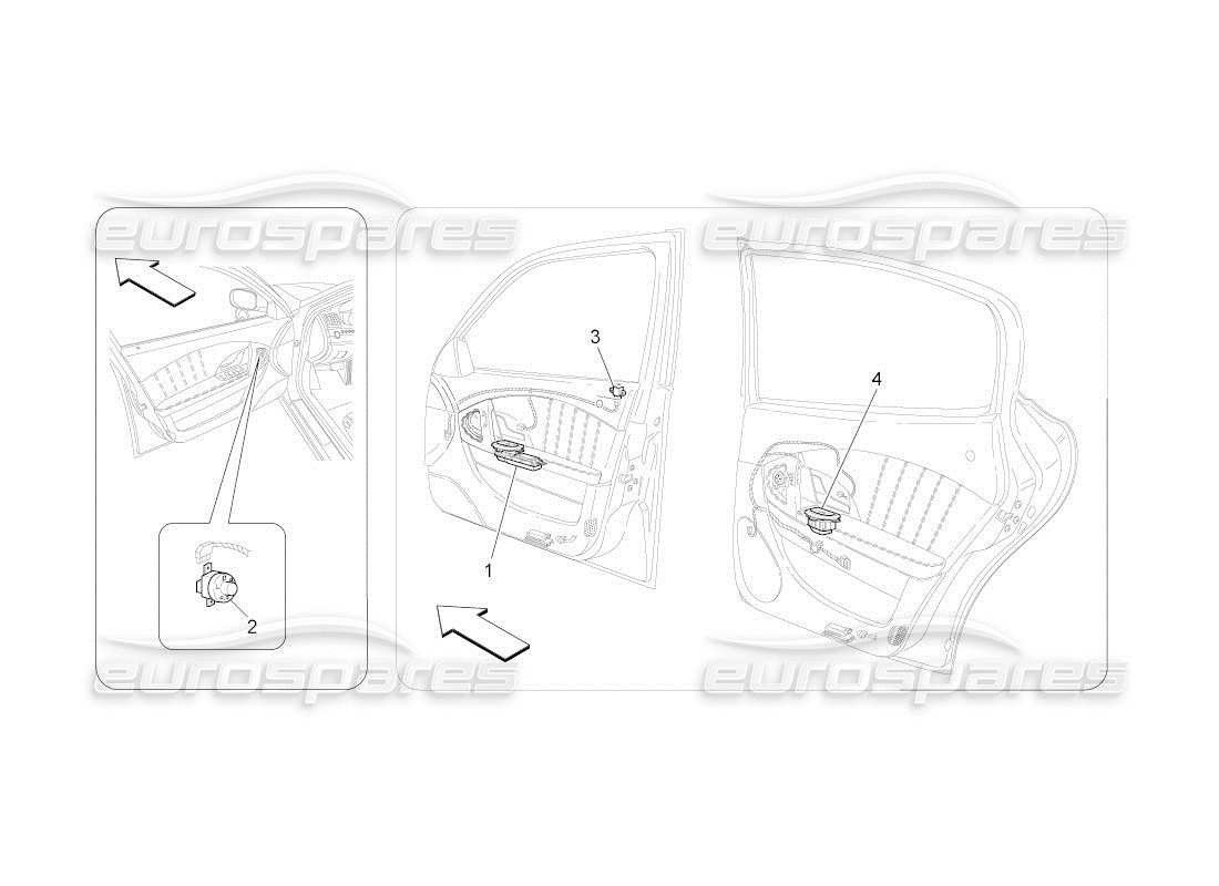 maserati qtp. (2011) 4.7 auto türgeräte ersatzteildiagramm