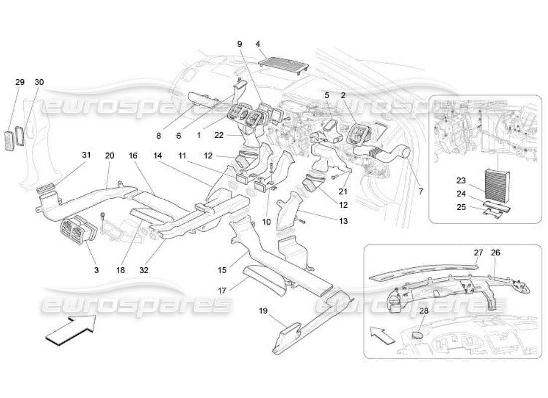 maserati qtp. (2005) 4.2 a c einheit: diffusion teilediagramm