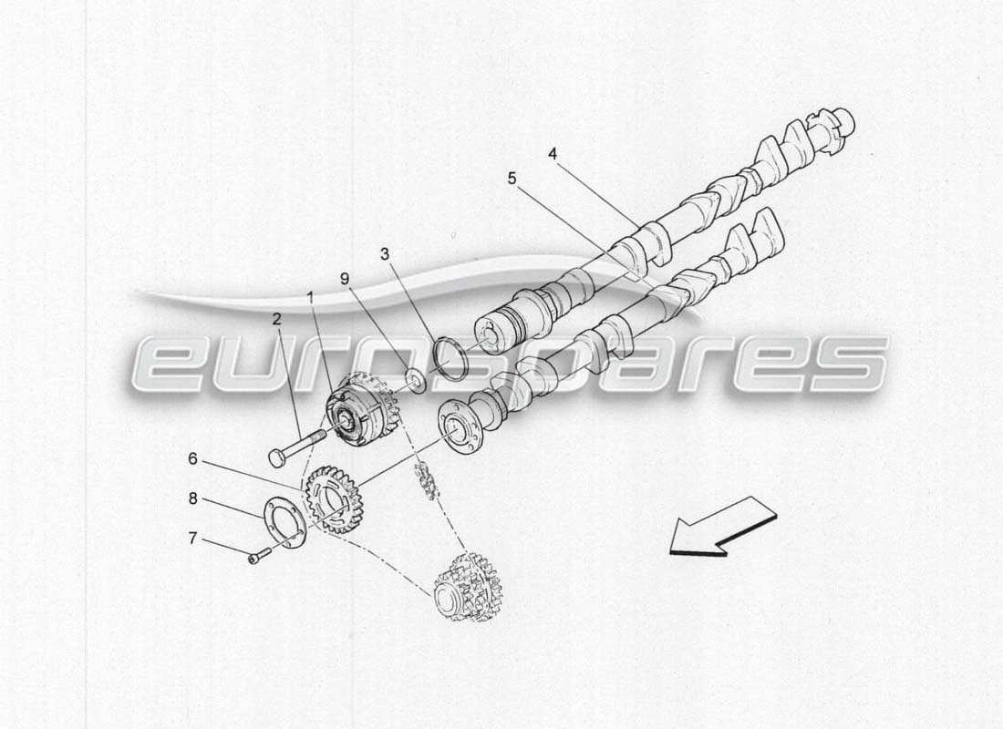 maserati grancabrio mc centenario rh zylinderkopf nockenwellen ersatzteildiagramm