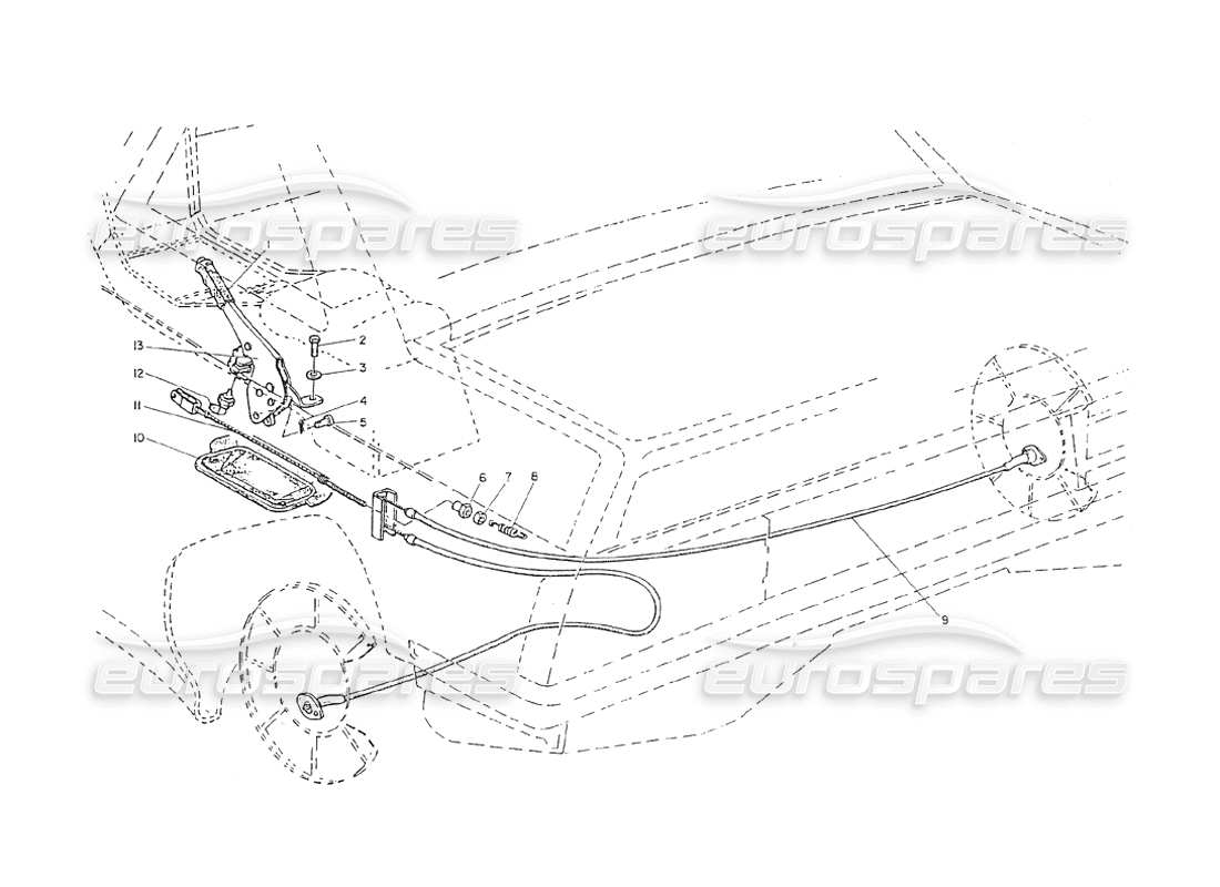 maserati shamal handbremssteuerung teilediagramm