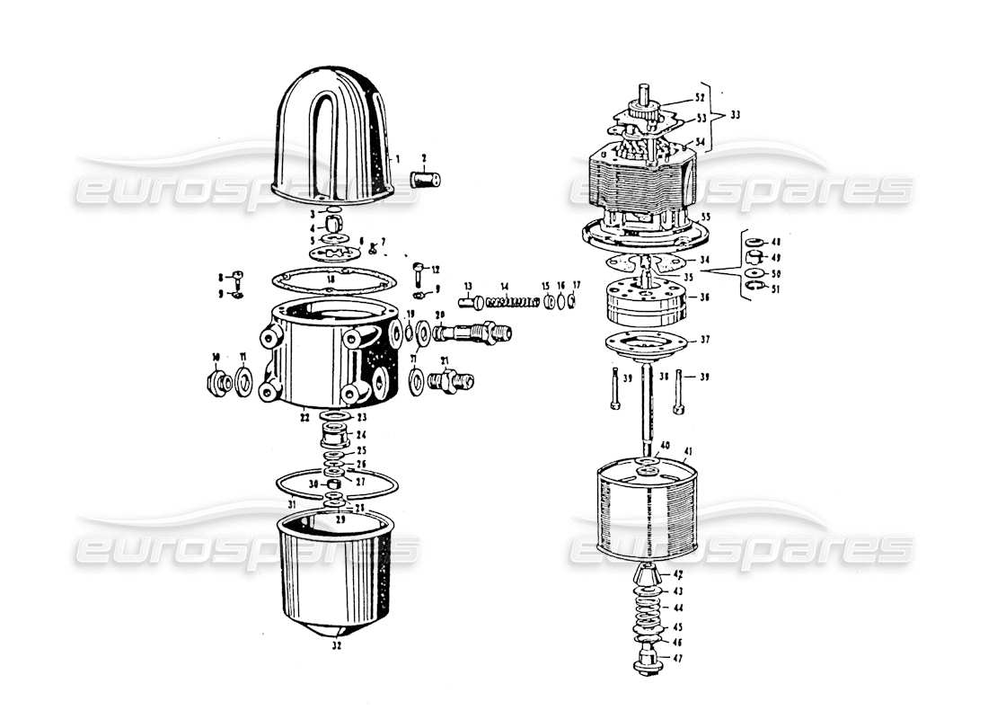 maserati 3500 gt einspritzpumpe ersatzteildiagramm