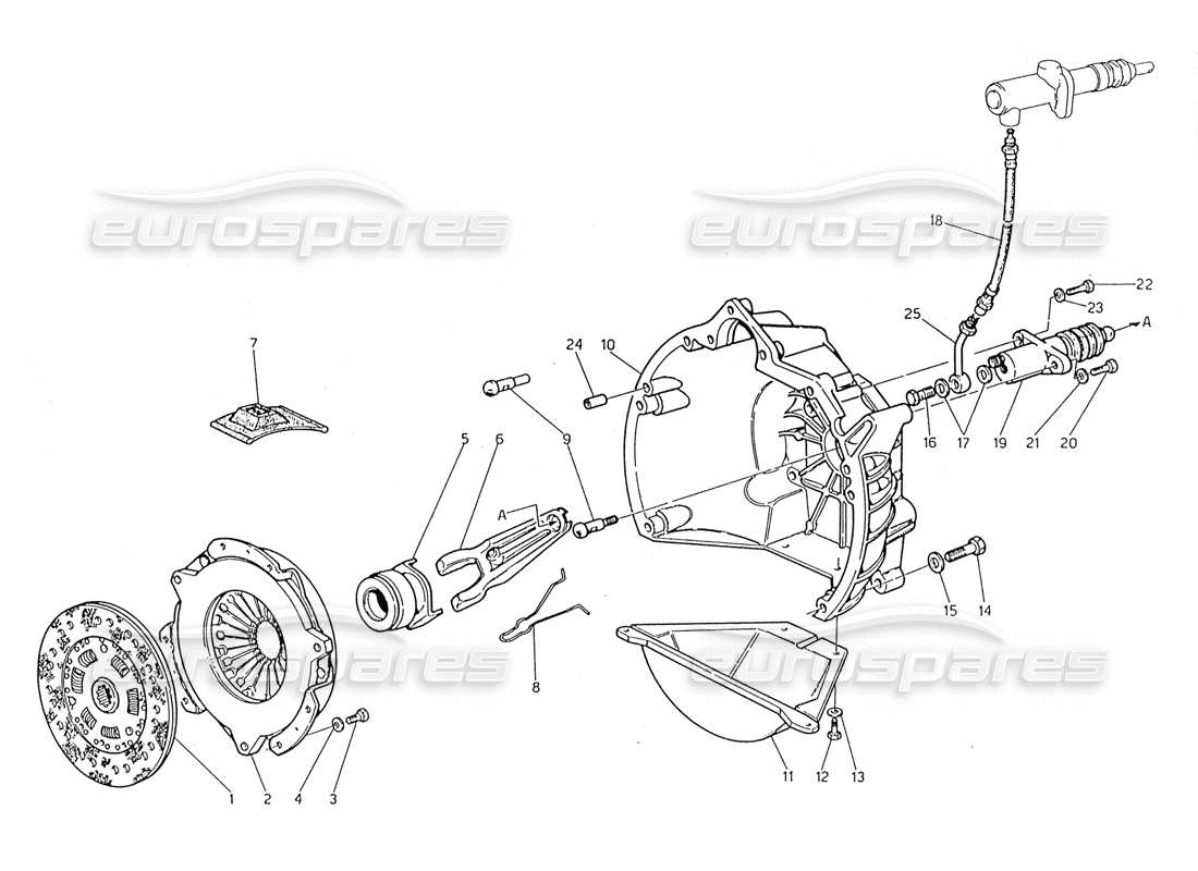 maserati 228 kupplung teilediagramm