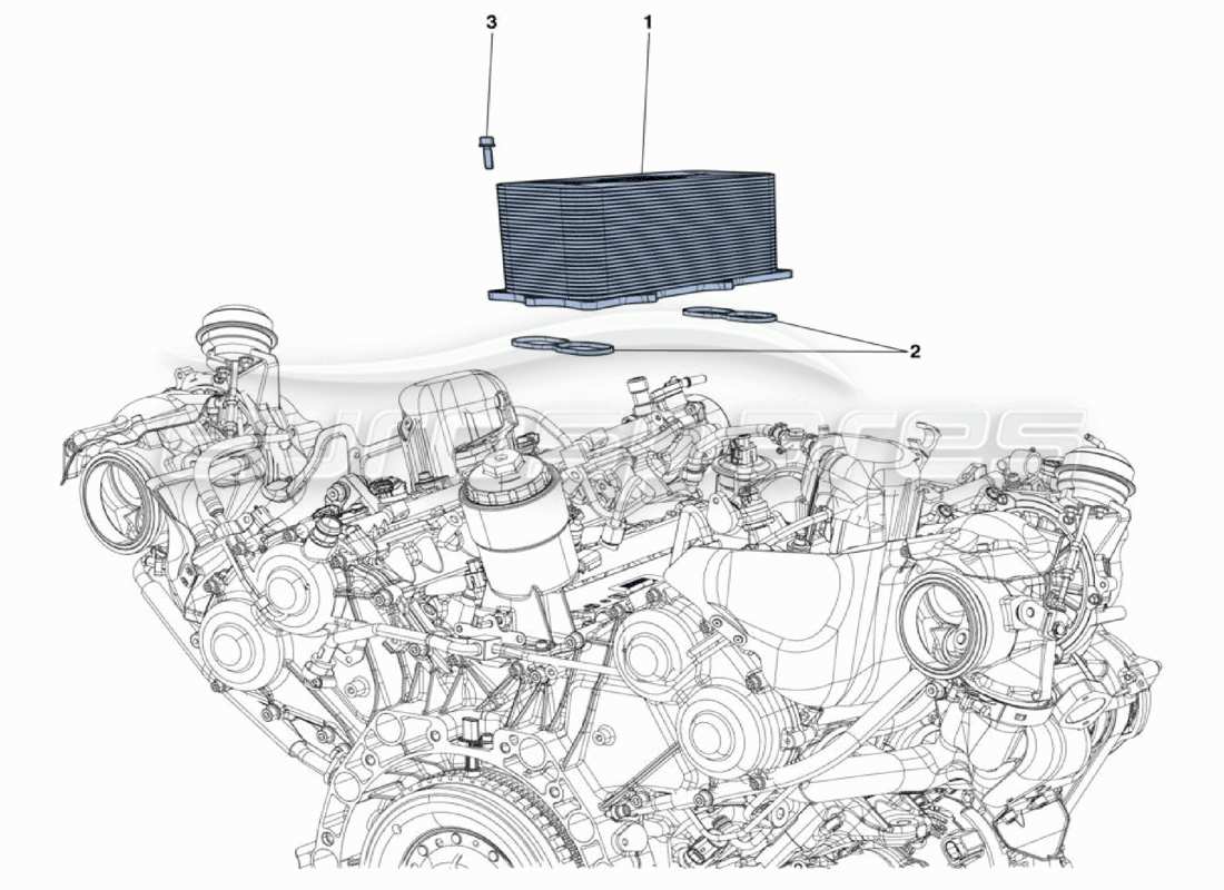 ferrari 488 challenge wärmetauscher teilediagramm