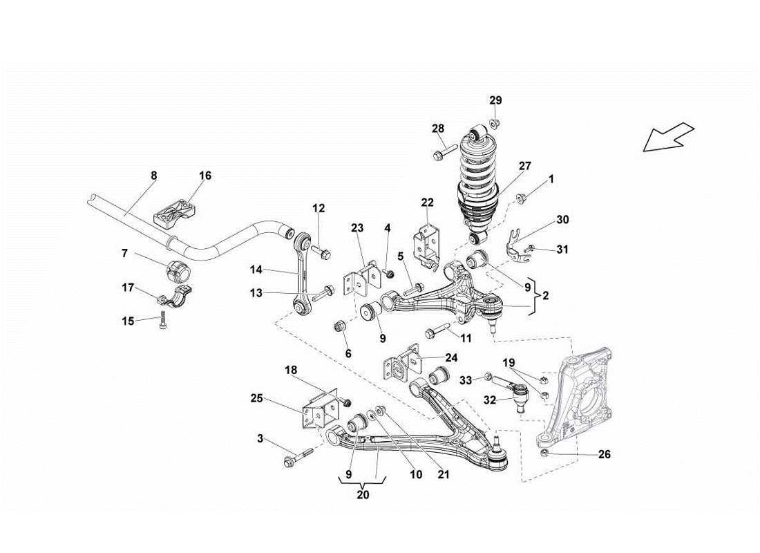 lamborghini gallardo lp570-4s perform teilediagramm für vorderarme