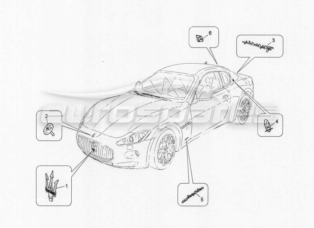 maserati granturismo special edition marken und symbole teilediagramm