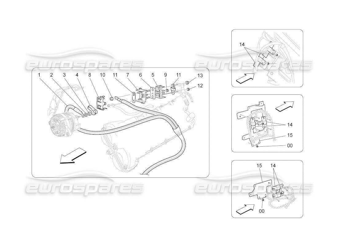 maserati qtp. (2011) 4.2 auto hauptverkabelung teilediagramm