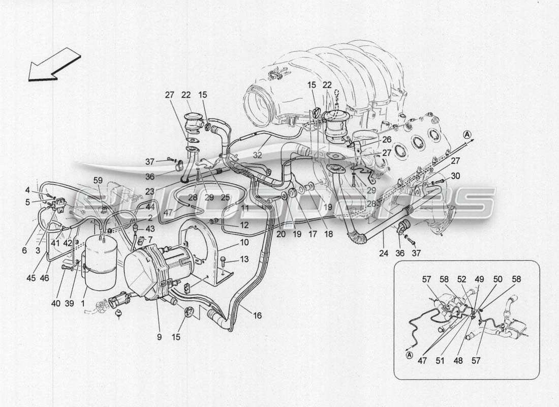 maserati grancabrio mc centenario zusatzluftsystem teilediagramm