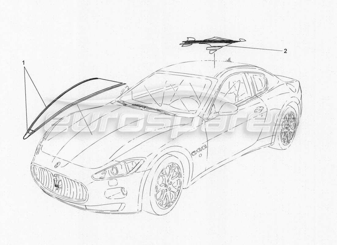 maserati granturismo special edition schilde, verkleidungen und abdeckplatten ersatzteildiagramm