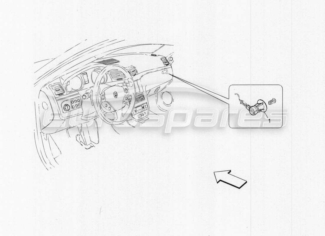 maserati granturismo special edition teilediagramm für beifahrer-airbag