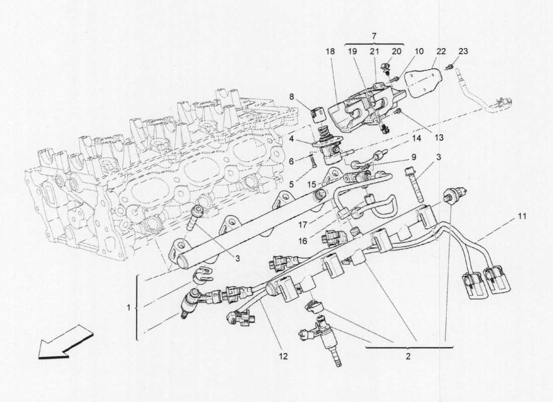 maserati qtp. v6 3.0 bt 410bhp 2015 kraftstoffpumpen und anschlussleitungen ersatzteildiagramm