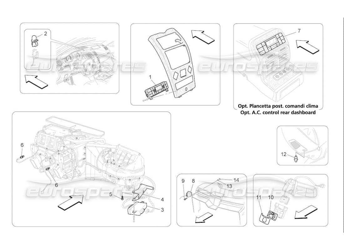 maserati qtp. (2007) 4.2 f1 a c-einheit: diagramm des elektronischen steuergerätteils