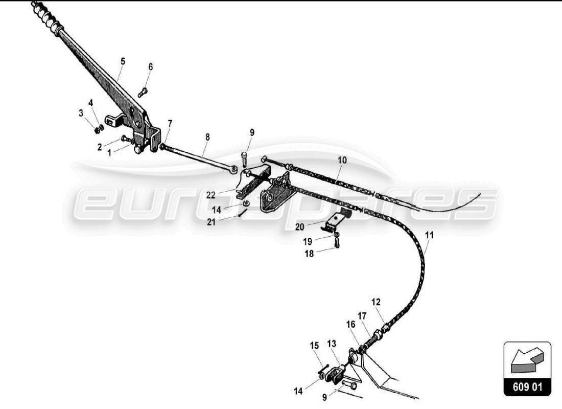 lamborghini 350 gt feststellbremse teilediagramm