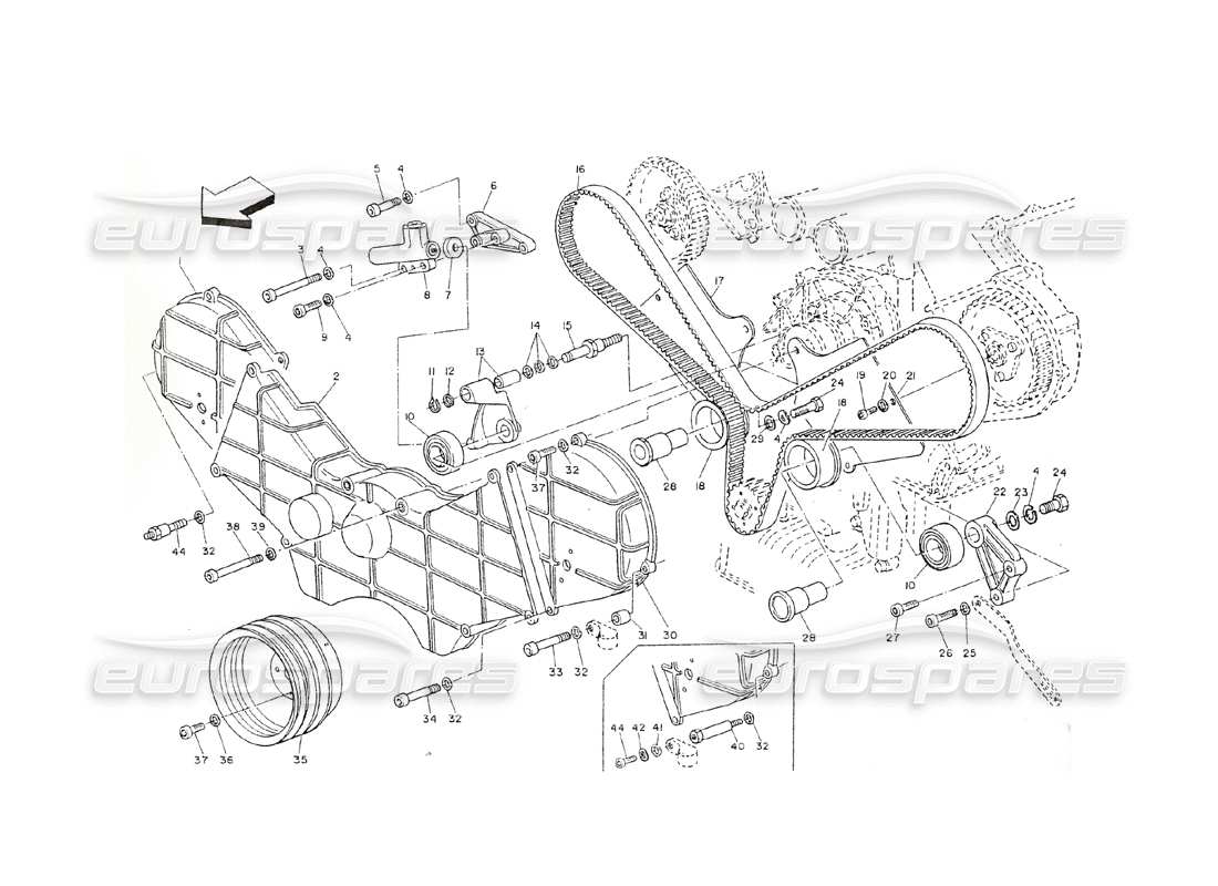 maserati shamal steuerung des zeitmesssystems teilediagramm