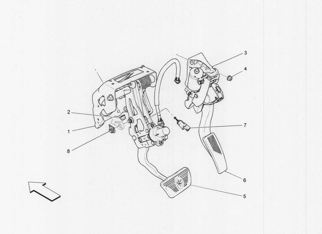 maserati qtp. v6 3.0 tds 275bhp 2017 pedale teilediagramm