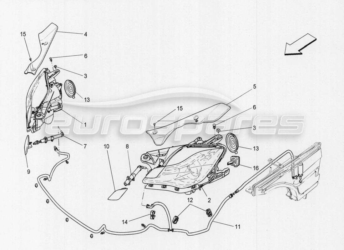 maserati qtp. v8 3.8 530bhp auto 2015 beleuchtungssystemsteuerung teilediagramm