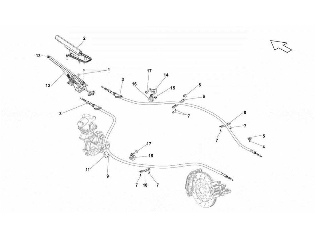 lamborghini gallardo lp570-4s perform handbremse - teilediagramm