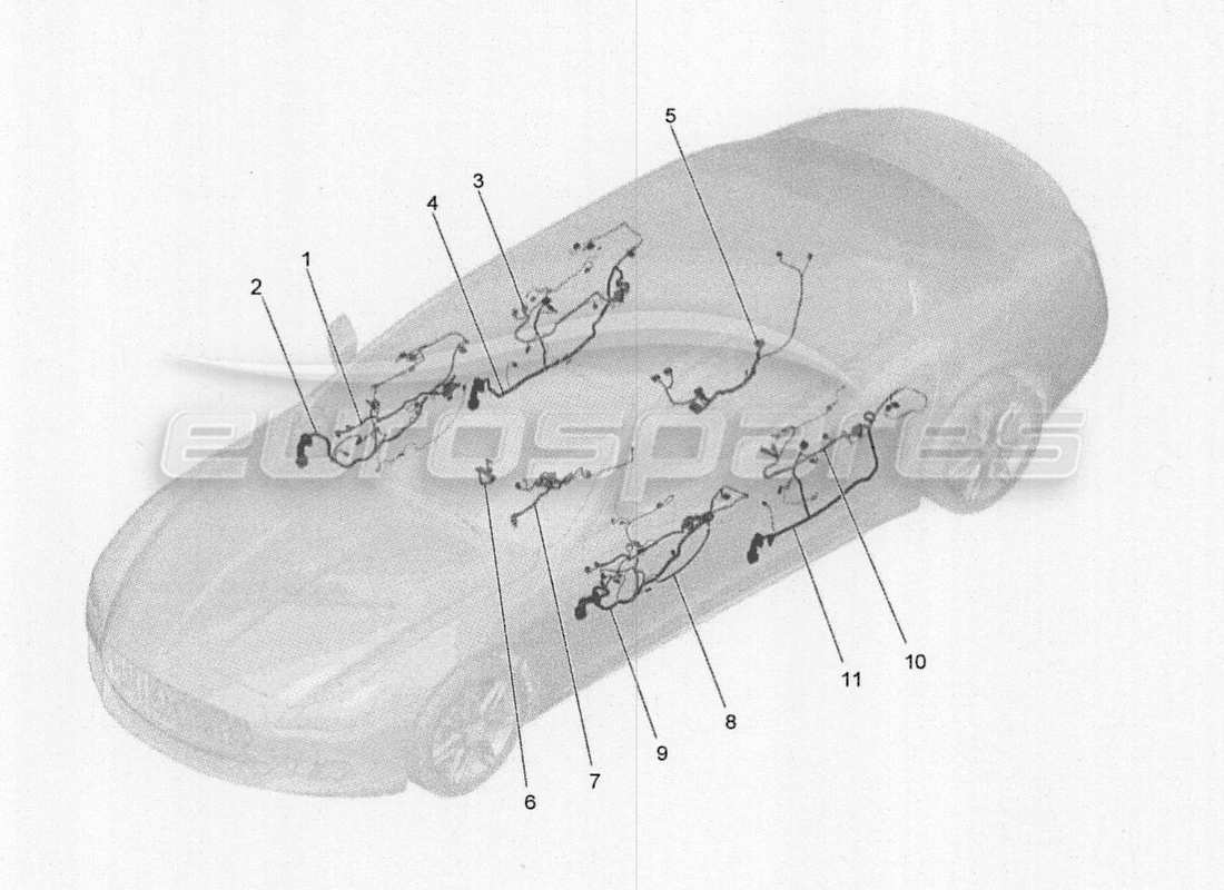 maserati qtp. v8 3.8 530bhp 2014 auto hauptverkabelung teilediagramm