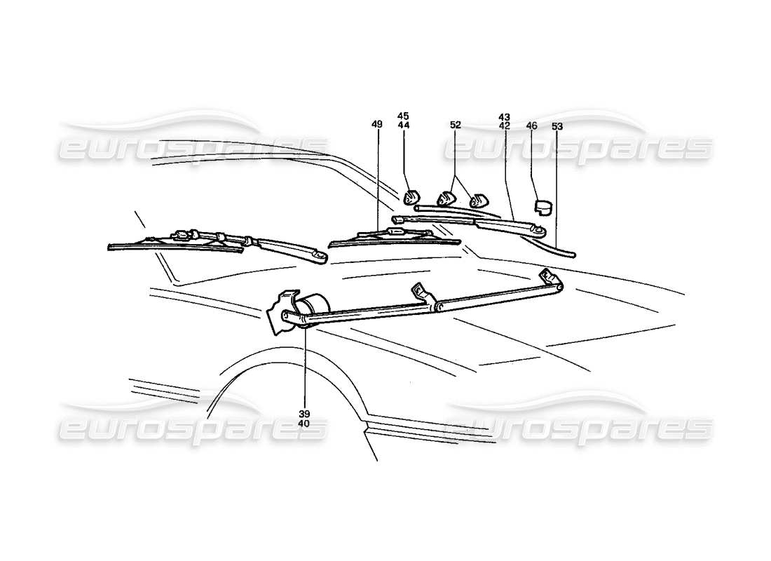 ferrari 412 (coachwork) wiper mec (variationen) teilediagramm